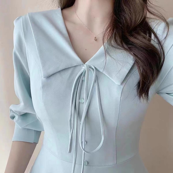 Fairy Long Sleeve Sky Blue Dress - Picture 10 of 11